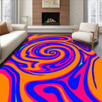 Vibrant Swirl Psychedelic Pattern Rug