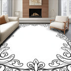 Ornate Floral Scrollwork Design Rug