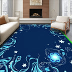 Whimsical Floral Nebula Design Rug