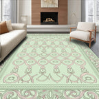 Pastel Filigree Motif Border Design Rug