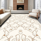 Elegant Floral Diamond Pattern Rug