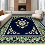 Art Nouveau Floral Border Design Rug