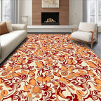 Art Nouveau Floral Swirl Pattern Rug