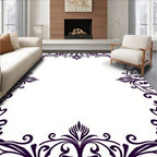 Ornate Swirl Victorian Style Frame Rug