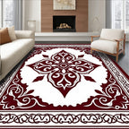 Deep Red Ornate Medallion Rug