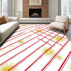 Red Sunshine Geometric Medallion Rug