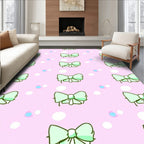 Pastel Bows with White Dots Design Rug