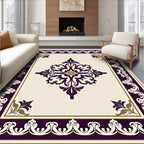 Elegant Floral Scrollwork Motif Rug