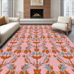Ornate Floral Vine Pattern Design Rug