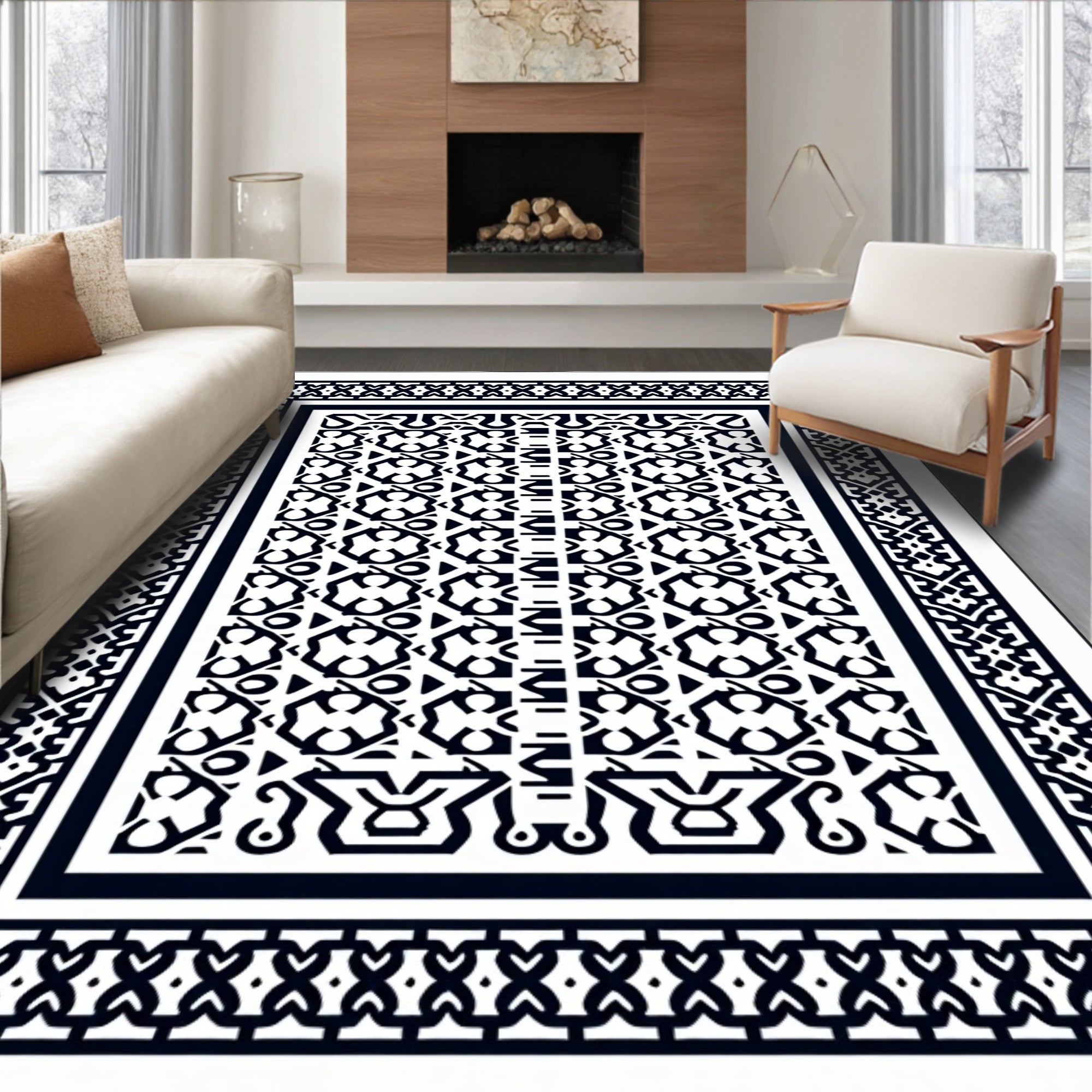 Intricate Classic Geometric Pattern Rug