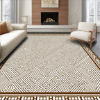 Abstract Geometric Maze Pattern Rug