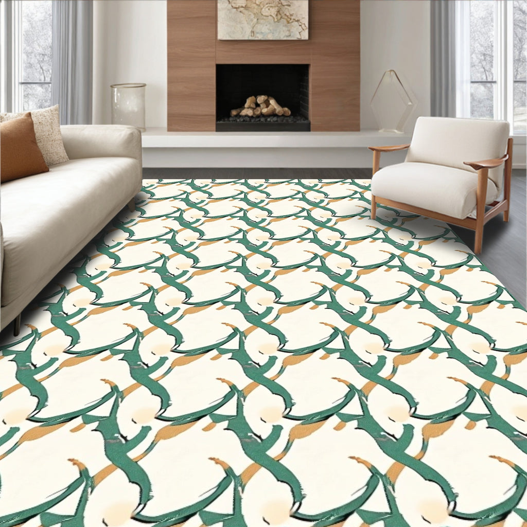 Abstract Interlocking Pattern Rug