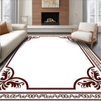 Ornate Flourish Classic Border Design Rug