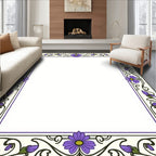 Floral Art Nouveau Inspired Cream Rug