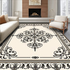 Ornate Floral Inlay Design Rug