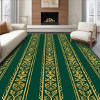Elegant Regal Stripe Floral Pattern Rug