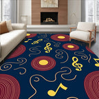 Musical Notes Records Pattern Rug