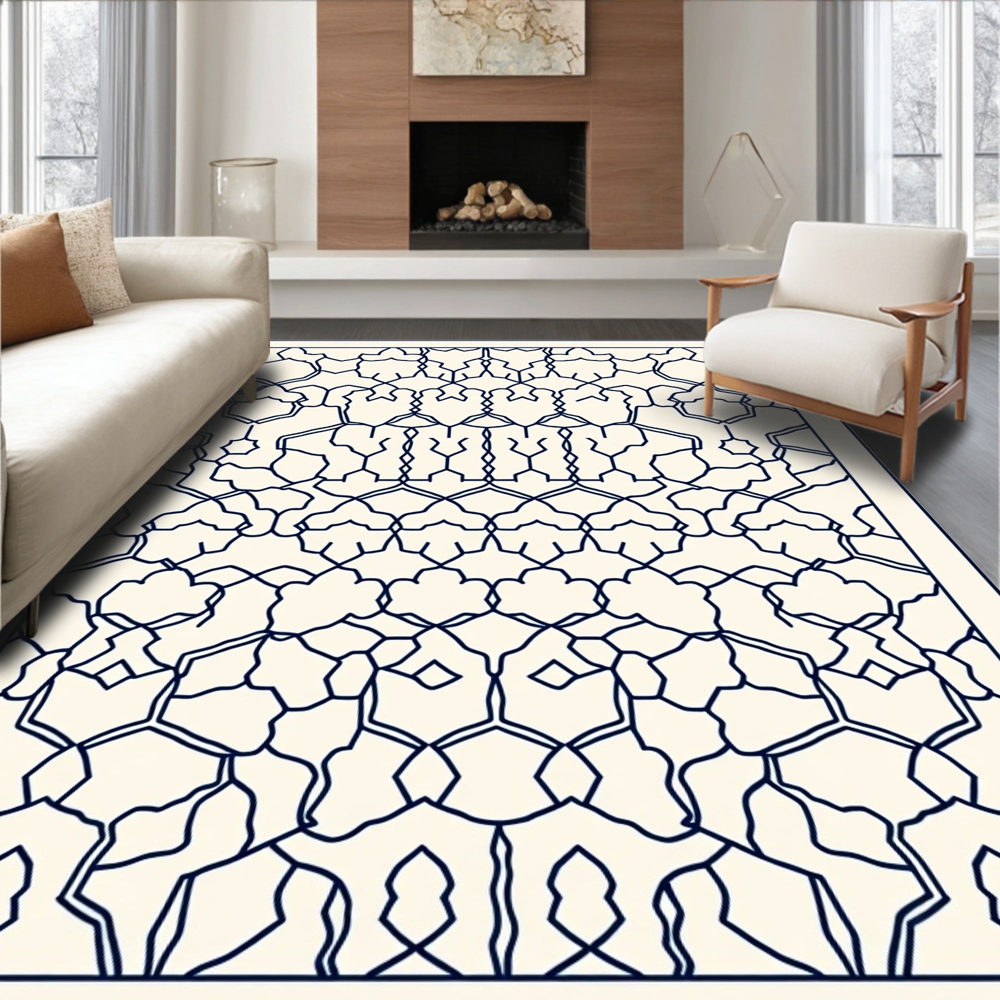 Intricate Geometric Pattern Rug