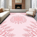 Delicate Floral Mandala Pattern Rug