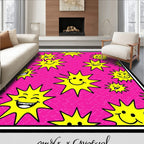 Happy Sun Pattern Design Rug