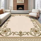 Elegant Floral Vine Border Design Rug