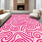 Vibrant Swirls Abstract Pattern Rug