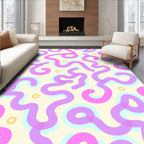 Playful Wavy Lines Pattern Rug