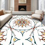 Colorful Floral Medallion Motif Rug