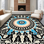 Bold Floral Mandala Pattern Rug
