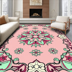 Art Nouveau Floral Scrollwork Design Rug