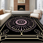 Art Deco Floral Sunburst Mandala Rug
