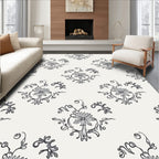 Classic Floral Scroll Pattern Rug
