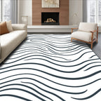 Dynamic Abstract Stripe Pattern Rug