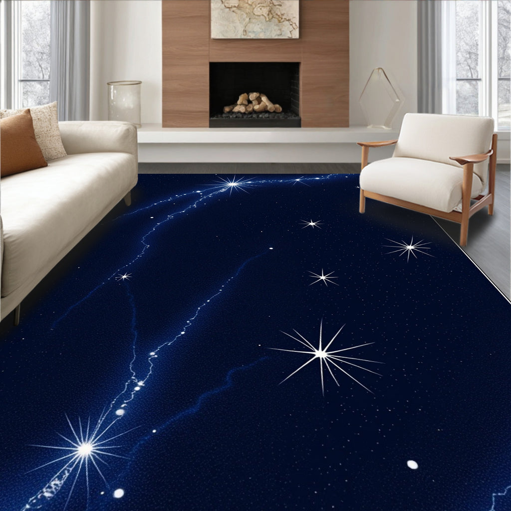 Cosmic Starburst Nebula Pattern Rug