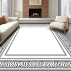 Ornate Geometric Border Design Rug