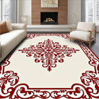 Classic Damask Floral Scroll Rug