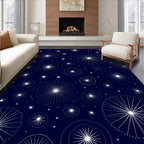 Midnight Bloom Starburst Pattern Rug