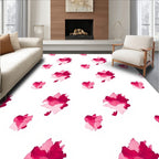 Abstract Pink Floral Watercolor Pattern Rug