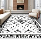 Classic Floral Border Design Rug