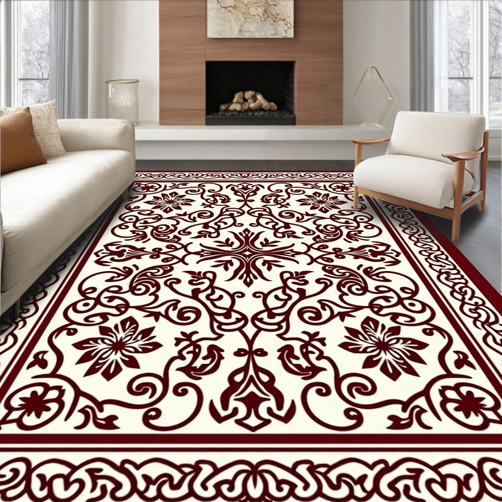 Intricate Floral Vine Pattern Rug
