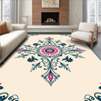 Intricate Floral Medallion Design Rug