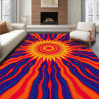 Radiating Sunburst Pattern Rug