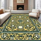 Elaborate Floral Medallion Pattern Rug