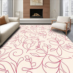 Minimalist floral vine pattern Rug