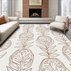 Organic Botanical Outline Pattern Rug