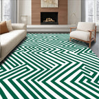 Modern Geometric Maze Pattern Rug