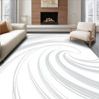 Abstract Swirl Brushstroke Pattern Rug