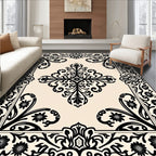 Classic Floral Scrollwork Damask Design Rug