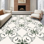 Nature Inspired Petal Geometric Design Rug