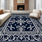 Ornate Floral Scrollwork Pattern Rug